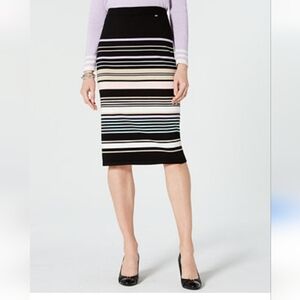 NWT'S TOMMY HILFIGER Striped Black and Multicolor Women's Skirt